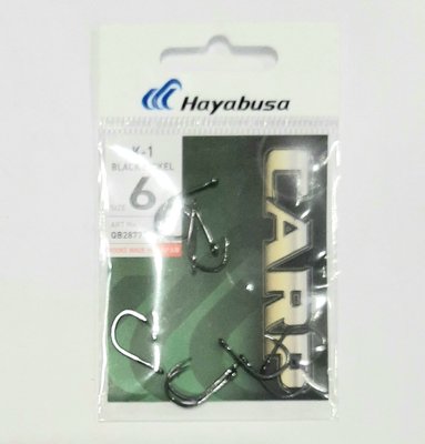 Карповый крючок Hayabusa K-1 black Nickel N2 5540560 фото