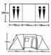 Палатка 4-местная с тамбуром Lanyu ly1699 450*220*180 см с тамбуром и навесом Вісокая 1699 фото 3