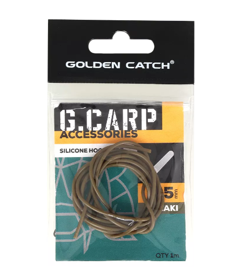 Трубка силиконовая GC G.Carp Silicone Hook Tube 1м 0.5мм Khaki 1665081 фото