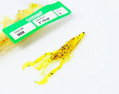 Силиконовая приманка EOS Shrimp ( Креветка) 2 дюйма 5 см 999205 фото