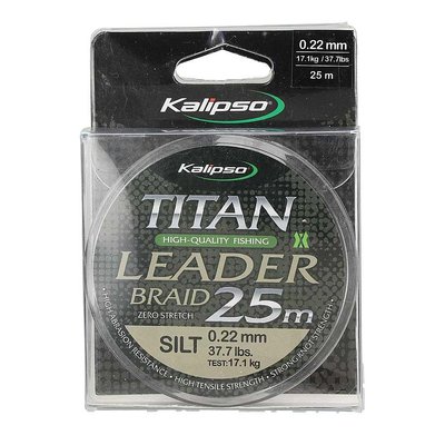 Повідцевий матеріал Kalipso Titan Leader Braid Silt 25 м 0,12 мм 41062400 фото